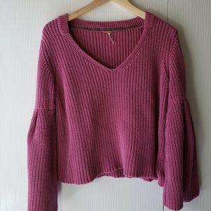 Free People Pink Sweater